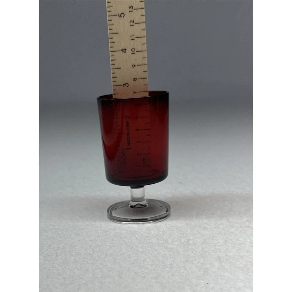 Luminarc France Ruby Red Cordial Liqueur Glass 4